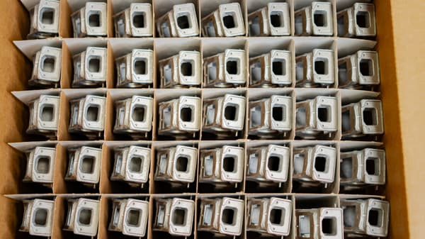Parts organized in a box to be shipped worldwide